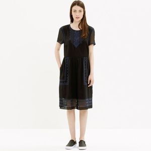 Madewell fortune dress embroidered short sleeve